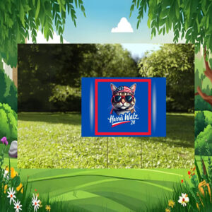 Harris Walz Cool Cat Yard Sign