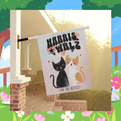 Harris Walz For The Kitties Flags