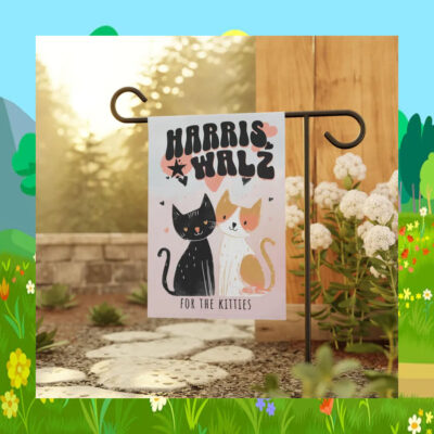 Harris Walz For The Kitties Garden And House Flag