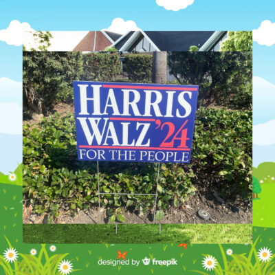 Harris Walz For The People 24 Yard Sign
