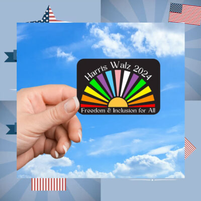 Harris Walz Freedom & Inclusion For All 2024 Sticker