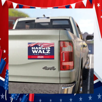 Harris Walz Let's Win This 2024 Car Magnets