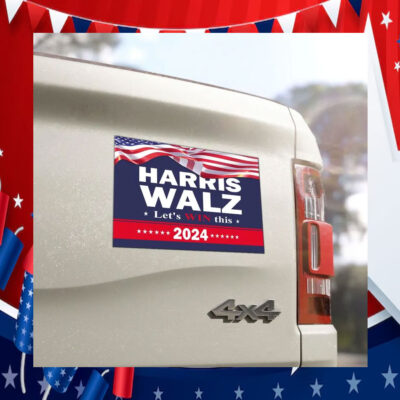 Harris Walz Let's Win This 2024 Car Magnets