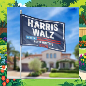 Harris Walz Let's Win This 24 Flags