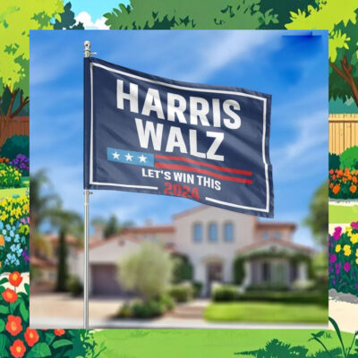 Harris Walz Let's Win This 24 Flags