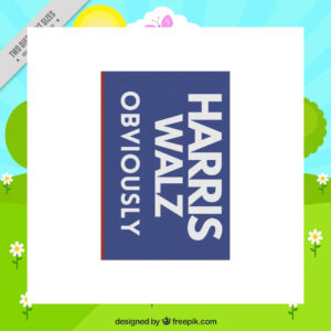 Harris Walz Obviously 2024 Gaden Flag