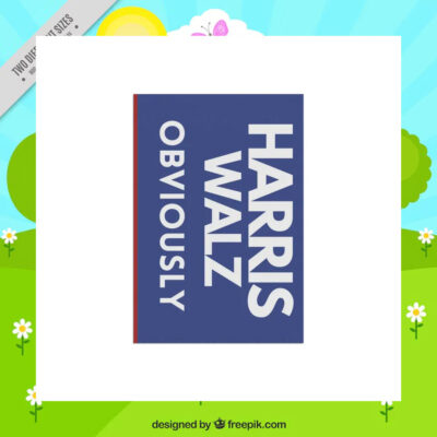 Harris Walz Obviously 2024 Gaden Flag