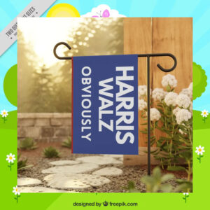 Harris Walz Obviously 2024 Gaden Flag