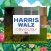 Harris Walz Obviously US Flag Yard Sign