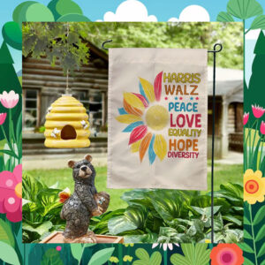 Harris Walz Peace Love Equality Hope Diversity Flag