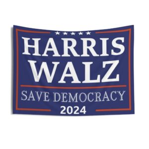 Harris Walz Save Democracy Indoor Wall Tapestry