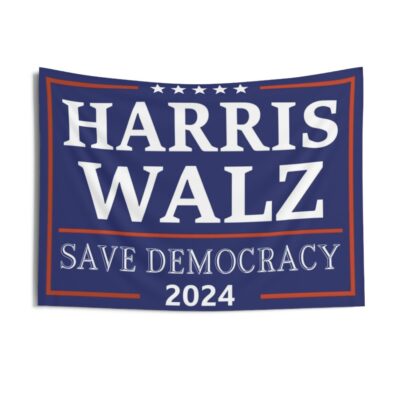 Harris Walz Save Democracy Indoor Wall Tapestry