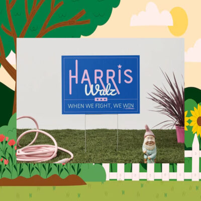 Harris Walz When When We Fight, We Win 2024 Yard Sign