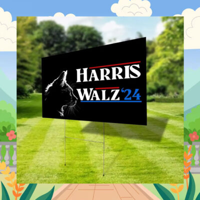Harris Walz'24 Cat Lady Yard Sign