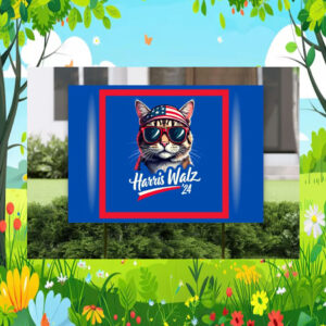 Harris Walz'24 Cool Cat Yard Sign