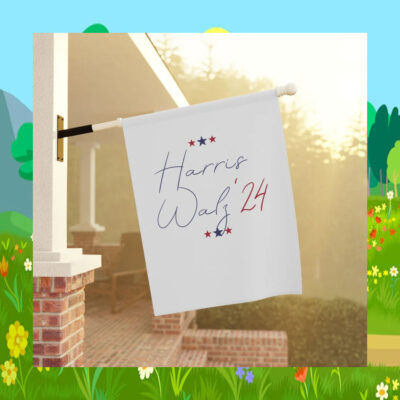 Harris Walz'24 Red, White And Blue Garden Flag
