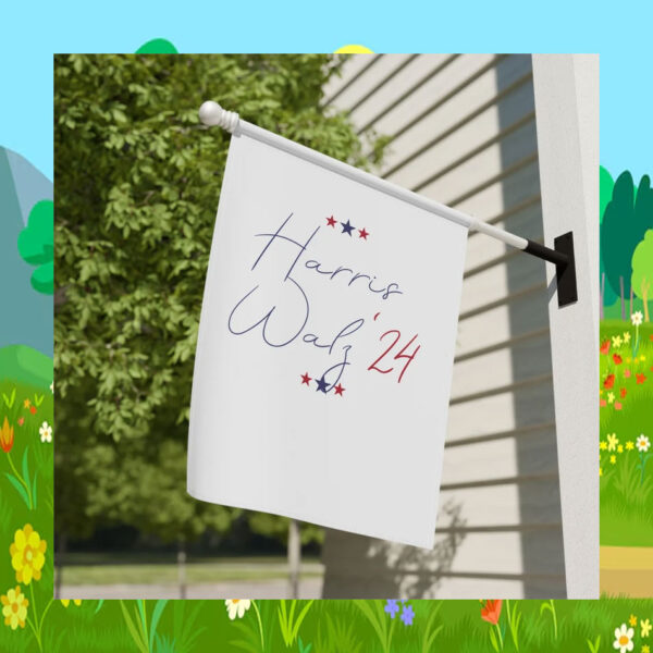 Harris Walz'24 Red, White And Blue Garden Flag