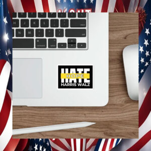 Hope Over Hate Harris Walz Stickers