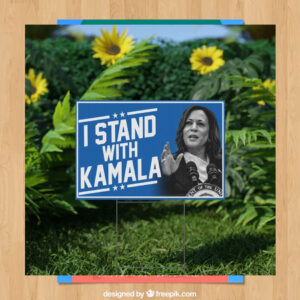 I Stand With Kamala 2024 Yard Sign