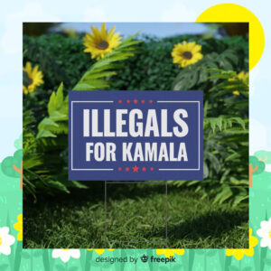 Illegals For Kamala Harris Yard Sign