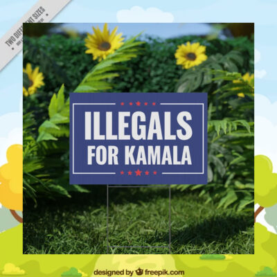 Illegals For Kamala Yard Sign