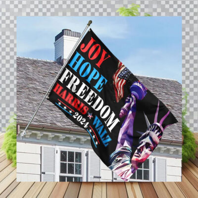 Joy Hope Freedom Harris Walz 2024 House Flag