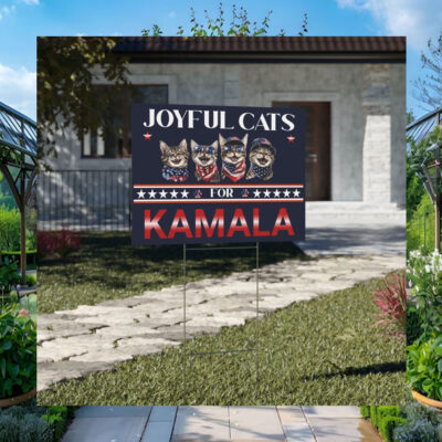 Joyful Cats for Kamala 2024 Yard Sign