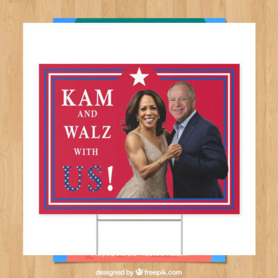 Kam And Walz With Us! Yard Sign