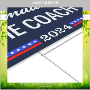 Kamala And The Coach 2024 Yard Sign
