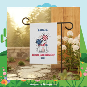 Kamala Because Cats Know Best 2024 Flag