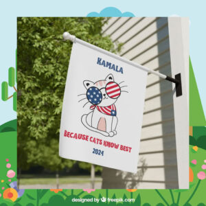 Kamala Because Cats Know Best 2024 Flag