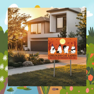 Kamala Childless Cat Ladies Haunting The Patriarchy Since 1920 Halloween Yard Sign