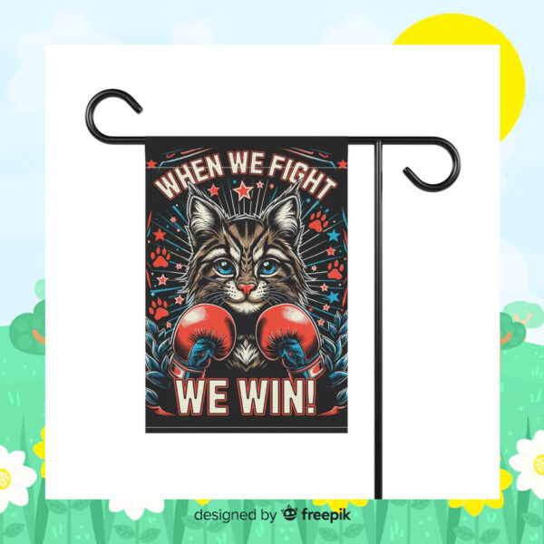 Kamala Childless Cat When We Fight We Win! Flag