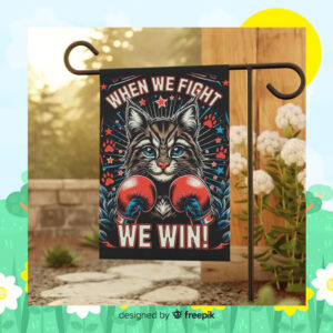 Kamala Childless Cat When We Fight We Win! Flag