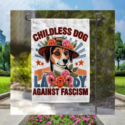 Kamala Childless Dog Lady Against Fascism Flag