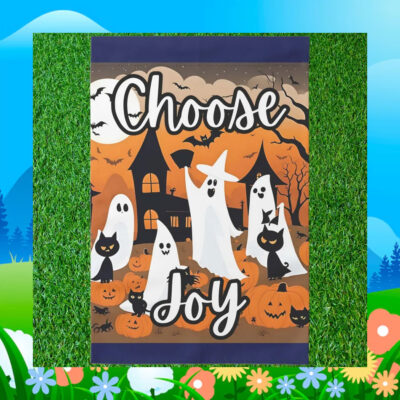 Kamala Halloween Spooky Ghosts Choose Joy Flag