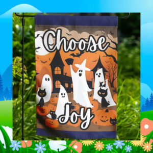 Kamala Halloween Spooky Ghosts Choose Joy Flag