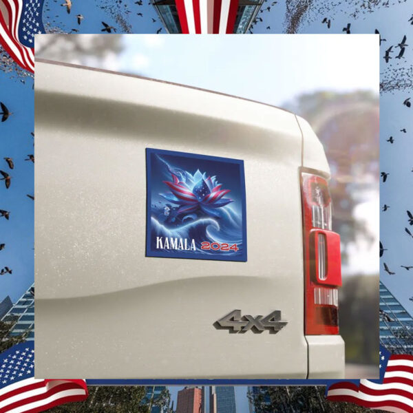 Kamala Harris 2024 Lotus For Potus Car Magnet