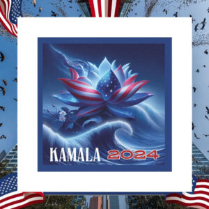 Kamala Harris 2024 Lotus For Potus Car Magnet