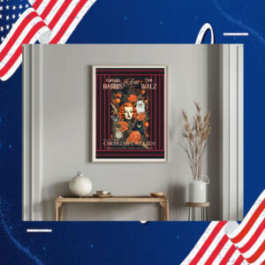 Kamala Harris And Tim Walz The Curse Of The Childless Cat Lady Poster
