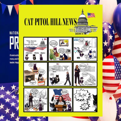 Kamala Harris Cat-Potial Hill Poster