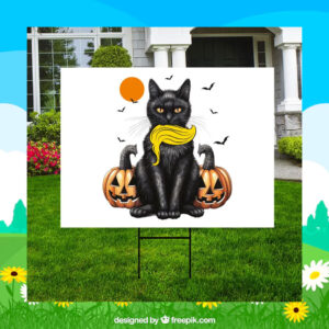 Kamala Harris Childless Cat 2024 Halloween Yard Sign
