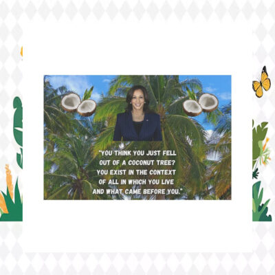 Kamala Harris Coconut Tree Plastic Yard Sign