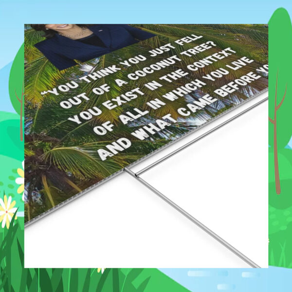 Kamala Harris Coconut Tree Plastic Yard Signs