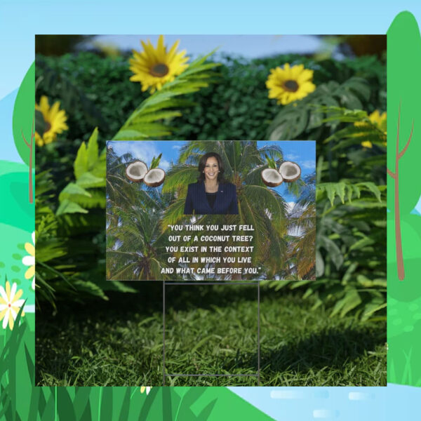 Kamala Harris Coconut Tree Plastic Yard Signs