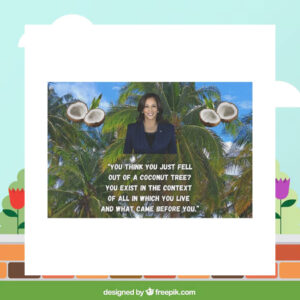 Kamala Harris Coconut Tree Yard Sign