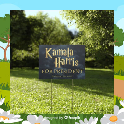 Kamala Harris For President Featuring Tim Walz Yard Sign