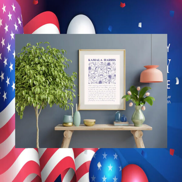 Kamala Harris Inspirational Quote Wall Art Poster