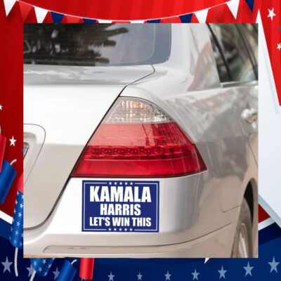 Kamala Harris Let's Win This Car Magnets
