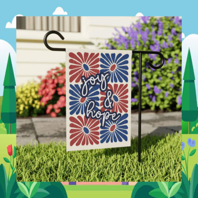 Kamala Harris Tim Walz Joy & Hope 2024 Garden Flag
